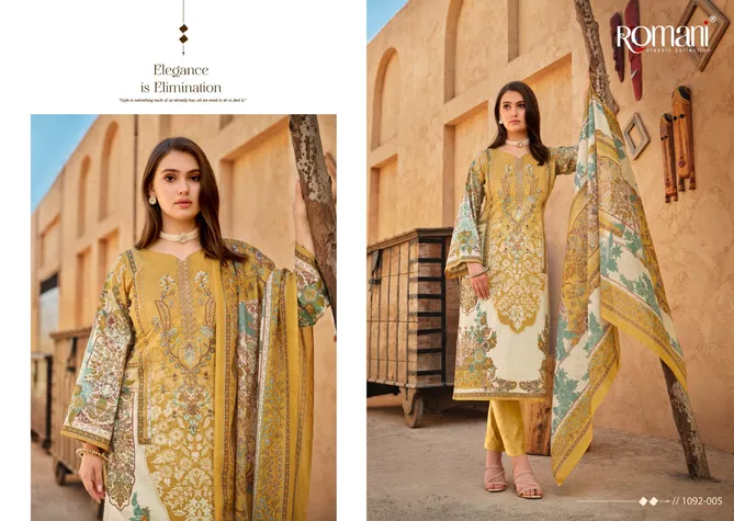 Aarzu Vol 9 By Romani Cotton Printed Embroidery Dress Material Wholesale Online